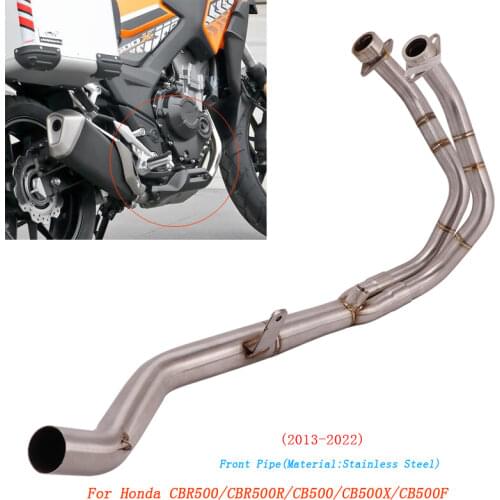 For Honda CBR500 CBR500R CB500 CB500X CB500F Motorcycle Front Pipe Non-destructive installation Exhaust System 2013-2019