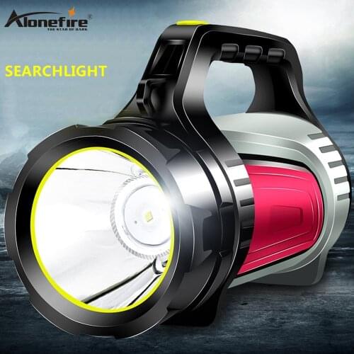 AloneFire JS-881A Rechargeable LED Flashlight High Power Outdoors Camping Handed Lamp Portable Spotlight Lantern Searchlight