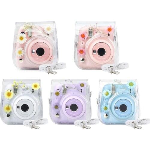 Transparent Printing Digital Camera Storage Bag For Fujifilm Instax Polaroid Mini11/9/8 Fashion Camera Protective Case Cover