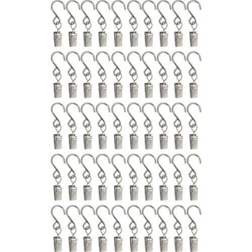 S Hooks Curtain Clips 50 Pcs Hanging Party Lights Clips Hangers Gutter Photo Camping Tents Art Craft Display Courtyards