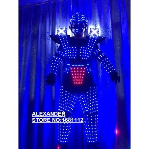 LED Robot / LED Costume /LED Clothing/Light suits/ The programming controller sets the helmet