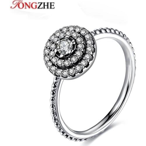 TONGZHE Rings With Cubic Zirkonia For Women