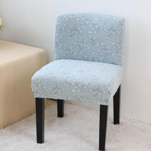 Low Back Dining Table Chair Cover Small fresh style Stretch Fabric Home Chair Cover Office Chair Cover 2 Colors Modern Style