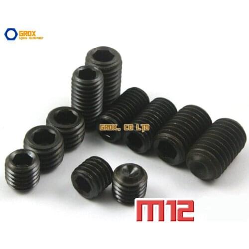 M12 Grub Screws Cup Point Hex Socket Set Screw 12.9 Grade Alloy Steel