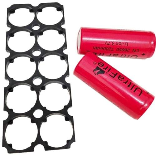 Y5JF 20PCS 32650 1x2Battery Holder Safety Anti Vibration Plastic Cell Brackets for 32650 Batteries Pack