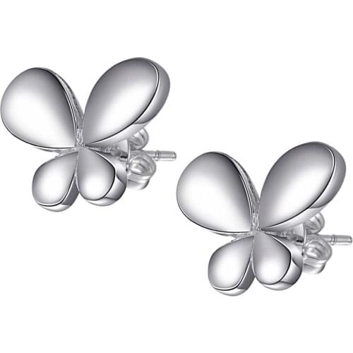 ES-AE284 Wholesale Sterling Silver Earring Silver 925 Jewelry Fashion Jewelry Full Of Butterflies Free Shipping Charm Christmas
