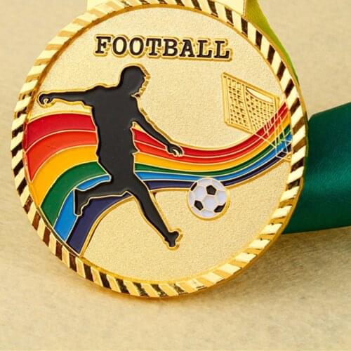 Gold Silver Bronze Medal Award with Neck Ribbon Running Taekwondo Football Game Medal No.1 No.2 No.3 Sports Competition Medal