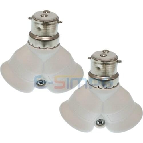 1pc B22 To 2E27 E27 To 2E27 Lamp Holder Converter Socket Conversion Light Bulb Base Type 2E27 Y Shape Splitter Lampholde Adapter