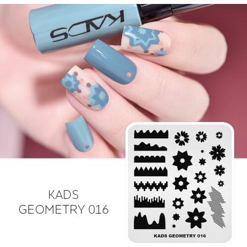 1pcs Nail Art Stamping Plate Geometry Flower Pattern Design Nail Stamp Template Image Stencil Tool for DIY Nail Decoration