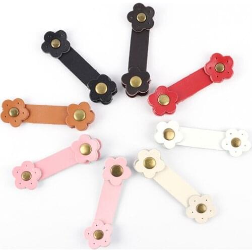 1PC Flower Shape Bag Buckle DIY Wallet Purse Hasp Buttons Clasp for Handbag Card Pack Clutch Buckle Accessories Genuine Leather