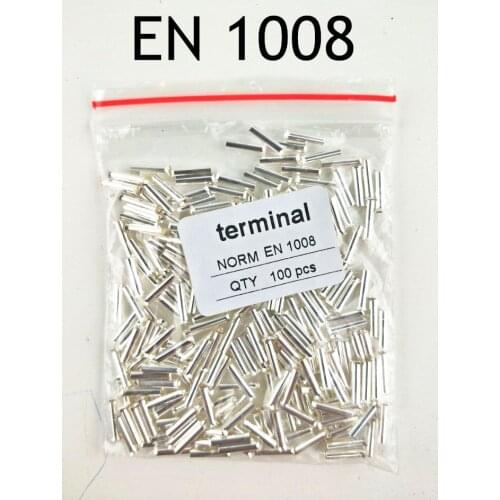 100PCS 18AWG Bootlace cooper Ferrules kit set Wire Copper Crimp Connector Insulated Cord Pin End Terminal EN1008