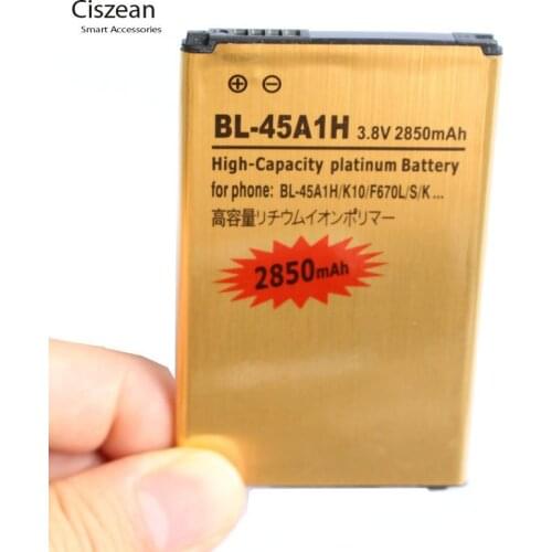 1x 2850mAh BL-45A1H / BL45A1H Gold Replacement Battery For LG K10 F670L F670K F670S F670 K420N K10 LTE Q10 K420 + Tracking Code