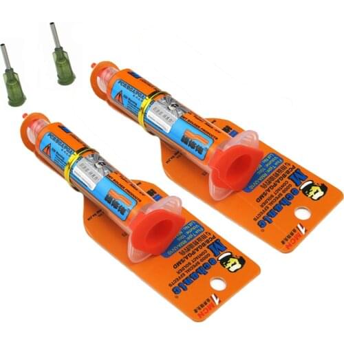 2 pcs/lot RMA-UV10 mechanical 10 CC solder paste flux for soldering iron BGA soldering station tin cream BGA flux with needles