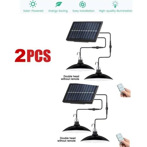 2pcs Retro Lampshade Solar LED Light Outdoor Waterproof LED Lamp Camping LED Solar Chandelier Portable Light Emergency Lamp Gard