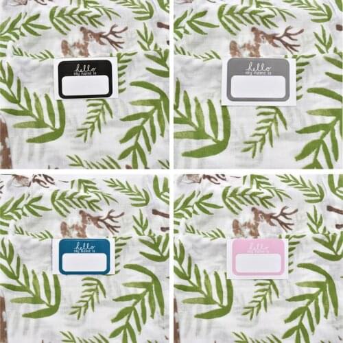 6 Pcs/set Name Tag Labels Hello My Name Is sticker Baby Announcement Sticker Newborn Hospital Photography Props School Office