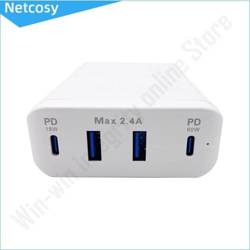 75W DUAL USB-C PD CHARGER Replacement For Type-C Laptop 2.4A USB Quick Charging Power Supply For Smartphone Tablet Charger