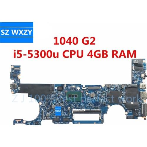 798519-601 For HP EliteBook 1040 G2 Laptop Motherboard 798519-501 With SR23X i5-5300u CPU 4GB RAM 100% Tested Fast Ship