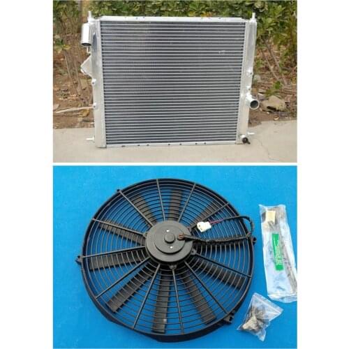 ALUMINUM RADIATOR +FAN FOR Renault Clio 16S/Williams MT 1.8L/2.0L 16V F7R engine 1993-1996