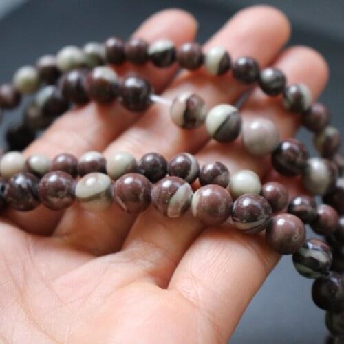 15.5" 6mm 8mm Natural Stone beads Chocolate Beads Loose beads for jewelry making