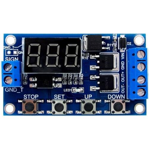 Trigger Cycle Timer Delay Switch 12 24V Circuit Board Dual MOS Tube Control Module
