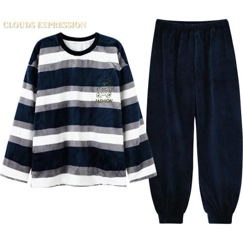 CLOUDS EXPRESSION Men's Warm Pajamas