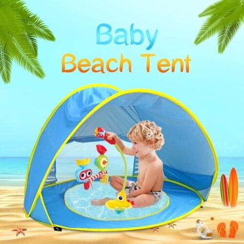 Kids Pop Up Sunshade Tent For Baby Beach Tents Children Waterproof UV-protecting Sunshelter with Pool