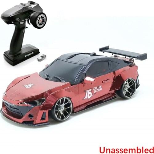 HGM 1/28 MINI Q9 Drift Racing RC Car Remote Control 6CH Brushed Motor Metal Chassis Outdoor Toys For Boys Toyota GT86 TH19476