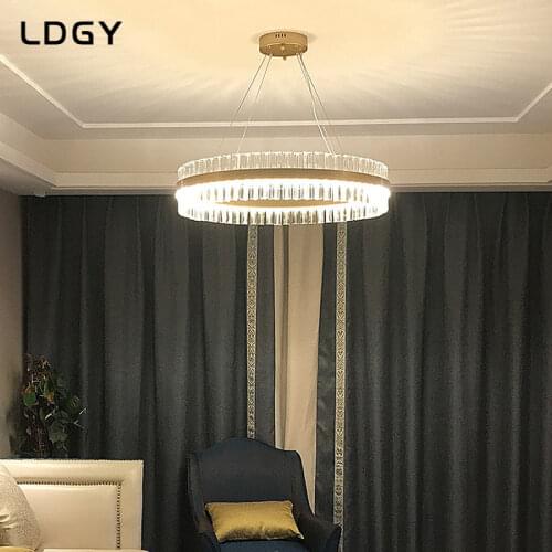 Postmodern crystal chandelier villa light luxury living room lamp restaurant bedroom lighting net red lamp modern minimalist