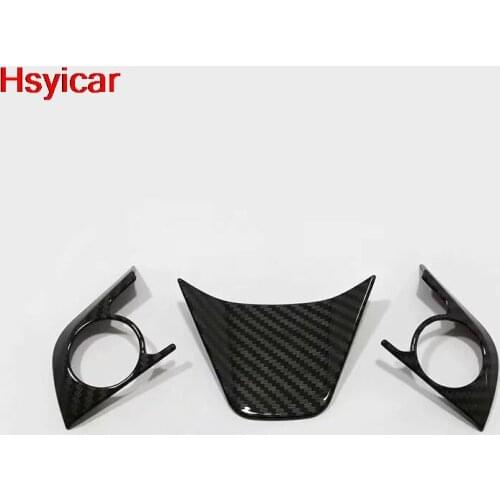 Hsyicar For Toyota RAV4 RAV 4 2019 2020 Car Steering Wheel Protective Frame Sticker Cover Trim Styling Interior Accessories ABS