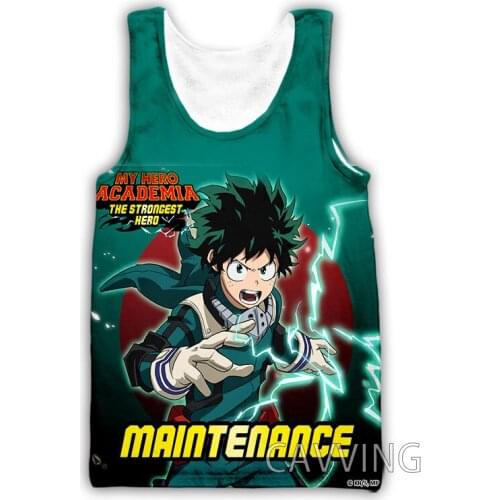 CAVVING 3D Printed Anime My Hero Academia Tank Tops Harajuku Vest Summer Undershirt Shirts Streetwear for Men/women