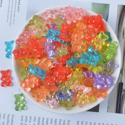 DIY Mini Bear Charms for Slime Addition Sprinkles Candy Polymer Filler Modeling Clay Supplies Slime Box for Children Toys