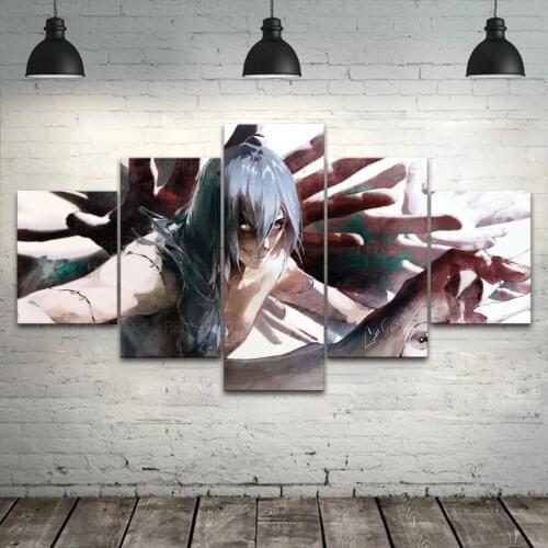 Wall Art Mahito Canvas Painting Modular 5 Panel Japanese Anime Pictures HD Prints Jujutsu Kaisen Poster Home Decor Bedroom Frame
