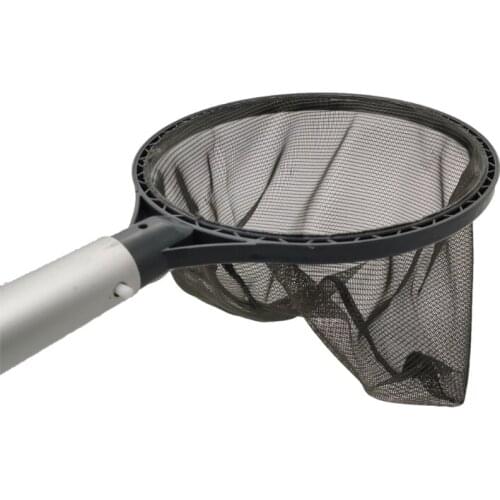 H55A Small Pool Skimmer Net Leaf Rake Catcher with Fine Mesh Bag Plastic Frame for Cleaning Pool Pond Debris Pickup Removal