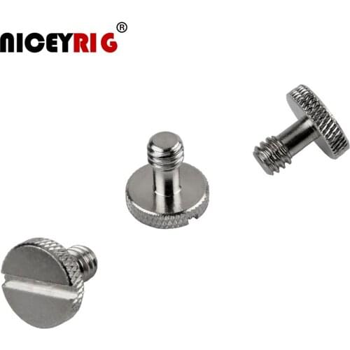 NICEYRIG 1/4" Screw Rig 1/4 DSLR Camera Rig Screw 1/4 inch 14 Photo Studio Accessories DSLR Rig Aluminum Alloy (3 Pieces a Pack)