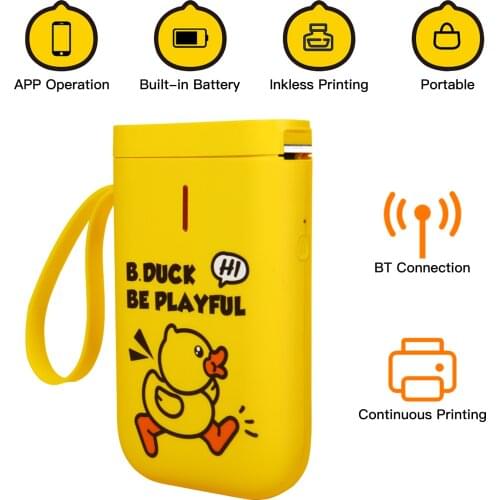 Niimbot D11 Wireless Thermal Mini Label Printer Sticker Portable Printing Machine Cloth Tag Price Inkless Printer Free App Cute