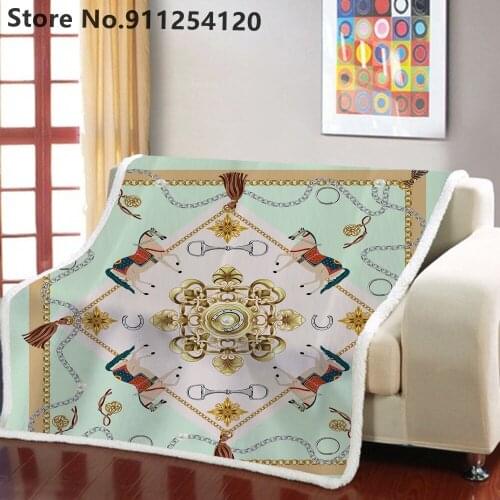 Animals Blanket Soft Sherpa Fleece Blanket for Girls Boys 3D Chain Luxury Blanket Kids Bedding Throw Blanket Home Bedding