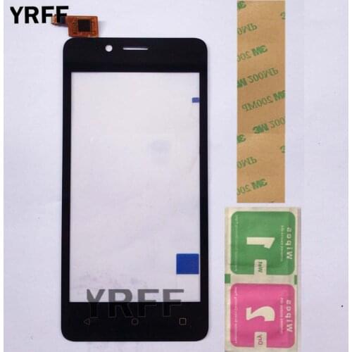 Touch Screen Panel For Fly FS458 Stratus 7 FS 458 Touch Screen Glass Digitizer Panel Lens Sensor 5.0'' Phone Adhesive Wipes