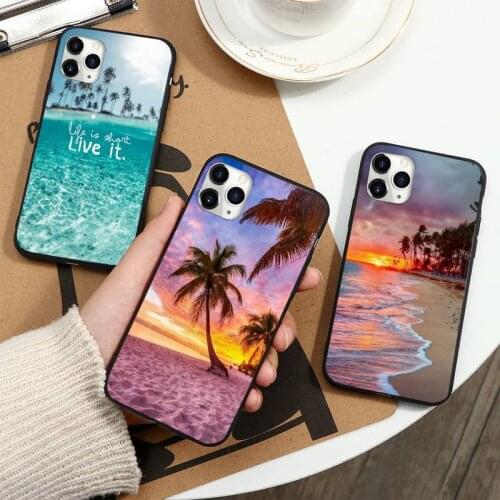 Beach travel scenery Phone Cases for iPhone 11 12 pro XS MAX 8 7 6 6S Plus X 5S SE 2020 XR