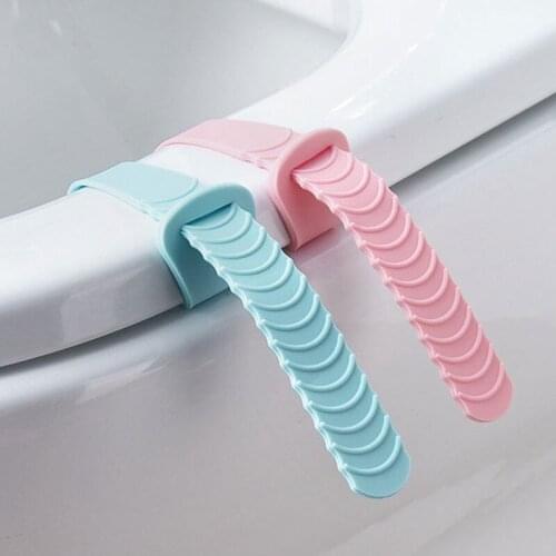 Toilet Seat Cover Lifter Household Silicone Toilet Cover Adjustable Squat Closestool Seat Cover Lift Handle Bathroom Supplies