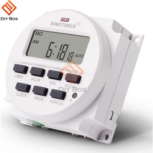 Smart Switch Timer 1 Second Interval 6V 12V 110V 220V Power Supply Programmable Digital Electronic Lighting Daily Timer Switch