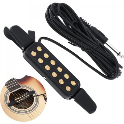 Black Universal Electric Guitar Sound Pickup for Acoustic / Classical Guitar Parts and Accessories