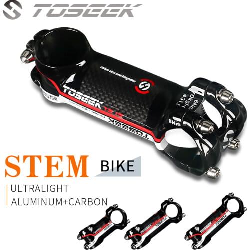 TOSEEK Bike stem Full Carbon Fiber bicycle Stem MTB Road Bike 31.8*60mm Angle+/-7 bicycle parts hot selling2018