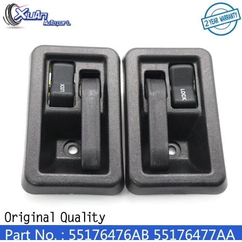 XUAN Interior Inside Door Latch Handles Interior Pair Left & Right 55176476AB 55176477AB For Jeep Wrangler YJ TJ 1987-2004