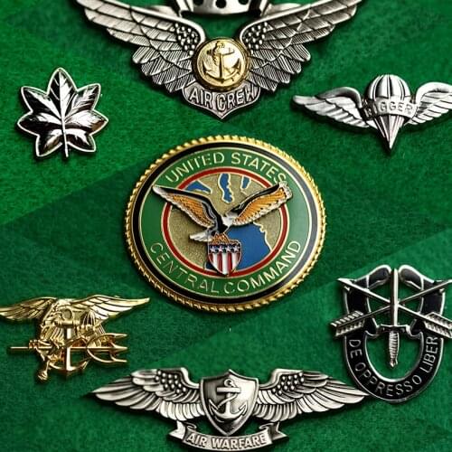 United States Navy air combat US ARMY IDENTIFICATION BADGE AIRBORNE SPECIAL OPERATIONS COMMAND CENTRAL SUPPORT OPERATION PIN
