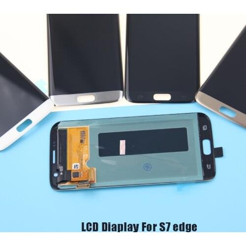 Replacement LCD For SAMSUNG S7 Edge G935 G935F LCD Screen Repair Parts Black White Gold Silver