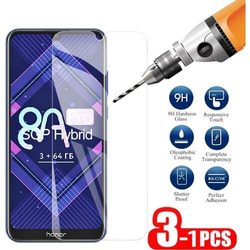 1-3PCS Safety Glass For Huawei Honor 8A 8X 8S 8C Screen Protector On For Huawei Honor 8A Pro 8S Prime Transparent Tempered Glass