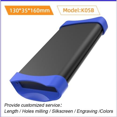 Battery Protection Circuit Case Anodized Brush Metal Enclosure for Pcb cnc milling machine K05B 130*35mm