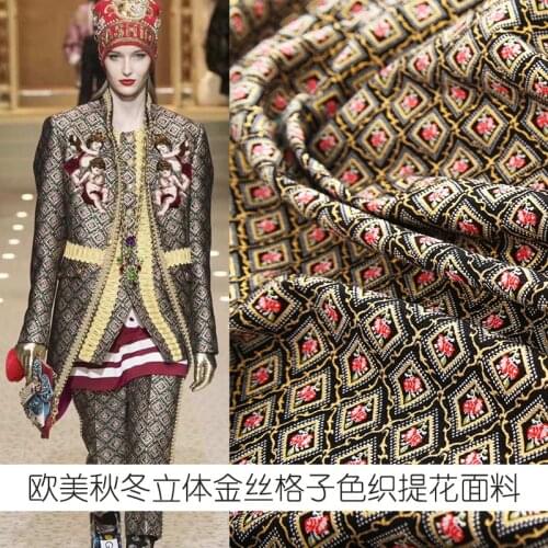 Three-dimensional dyed jacquard fabric autumn and winter fashion fabrics high-grade jacket suit men and women clothing fabric