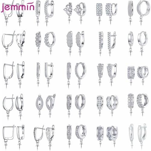 925 Sterling Silver Accessories For Earring Jewelry Making DIY Handmade Tassle Earrings Clasps Earring Hooks Woman Wholesale