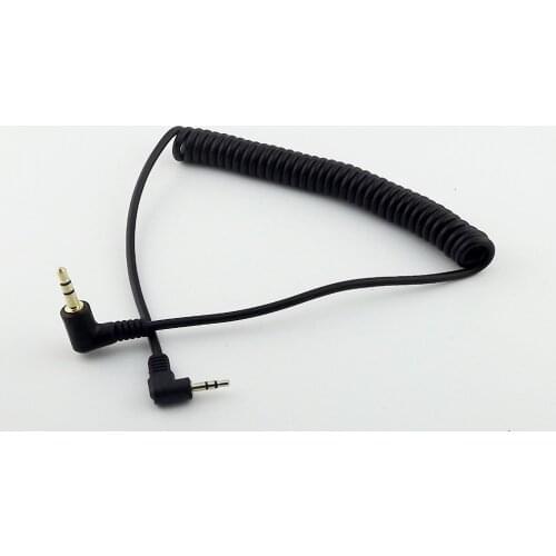 1pc 2.5mm Male to 3.5mm Male M/M Stereo 3 Pole Audio Coiled Spiral Adapter Cable 5FT